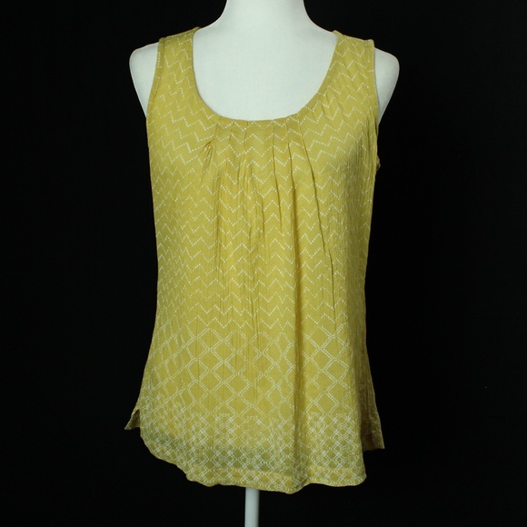 Eddie Bauer Tops - Eddie Baur | Yellow & White Tank Top | Sz S